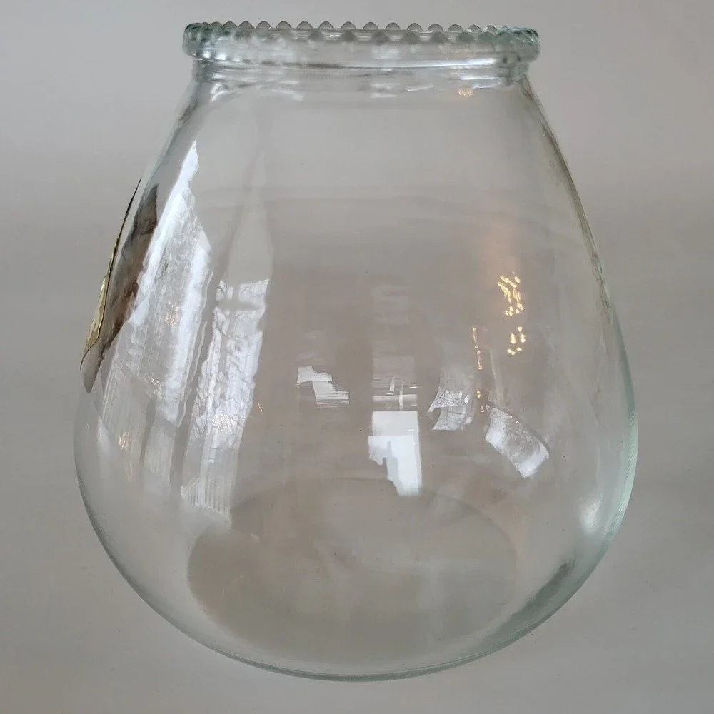 Vintage Glass Bathroom Jar Teardrop Bubble Bath 1950s Mid Century